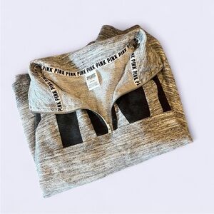 PINK Victoria's Secret Gray Half-Zip Sweater for Women